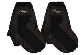 Coprisedili su misura ELEGANCE Q per RENAULT MAGNUM MILLENIUM (01.2002-12.2007) - neri e rossi