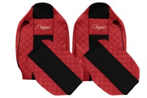 Coprisedili su misura ELEGANCE Q per RENAULT T (01.2014-04.2021) - sedile passeggero senza braccioli - rossi