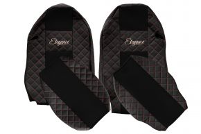 Coprisedili su misura ELEGANCE Q per MERCEDES ACTROS MP 3 (01.2007-12.2010) - neri e rossi