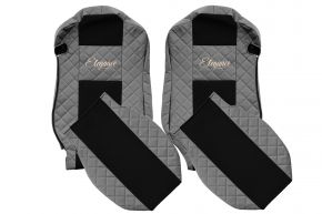 Coprisedili su misura ELEGANCE Q per MERCEDES ACTROS MP 4 (01.2011-12.2018) - sedili standard - grigi