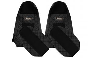 Coprisedili su misura ELEGANCE Q per SCANIA P (01.2013-12.2016) - STREAMLINE, poggiatesta integrati - neri