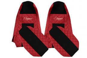 Coprisedili su misura ELEGANCE Q per SCANIA P (01.2013-12.2016) - STREAMLINE, poggiatesta integrati - rossi