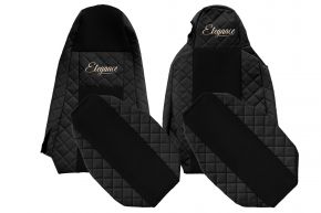 Coprisedili su misura ELEGANCE Q per SCANIA P (01.2013-12.2016) - STREAMLINE, sedili diversi - neri