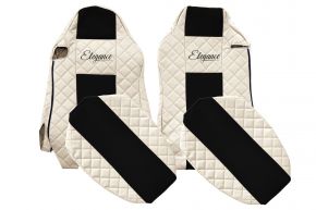 Coprisedili su misura ELEGANCE Q per MAN TGX (01.2007-03.2020) - sedili ISRI, sedili diversi - beige chiaro