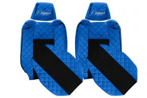 Coprisedili su misura ELEGANCE Q per RENAULT T (01.2014-04.2021) - poggiatesta regolabili - blu