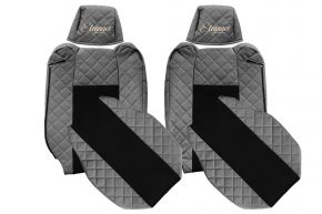 Coprisedili su misura ELEGANCE Q per RENAULT T (01.2014-04.2021) - poggiatesta regolabili - grigi