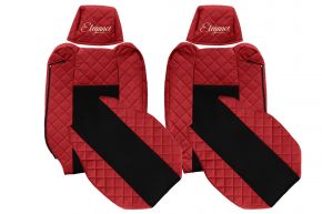Coprisedili su misura ELEGANCE Q per RENAULT T (01.2014-04.2021) - poggiatesta regolabili - rossi