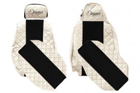 Coprisedili su misura ELEGANCE Q per SCANIA P (01.2005-12.2016) - STREAMLINE, poggiatesta diversi - beige chiaro