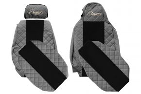 Coprisedili su misura ELEGANCE Q per SCANIA R (01.2011-12.2016) - STREAMLINE, poggiatesta diversi - grigi