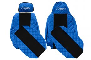 Coprisedili su misura ELEGANCE Q per SCANIA G NEXTGEN (dal 01.2017) - sedile passeggero ribaltabile - blu