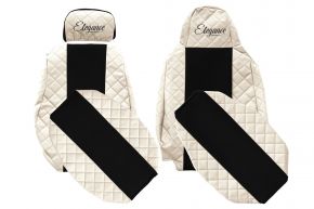 Coprisedili su misura ELEGANCE Q per SCANIA G NEXTGEN (dal 01.2017) - sedile passeggero ribaltabile - beige chiaro