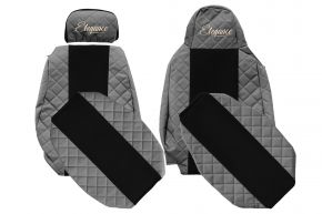 Coprisedili su misura ELEGANCE Q per SCANIA G NEXTGEN (dal 01.2017) - sedile passeggero ribaltabile - grigi