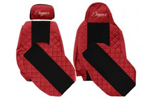 Coprisedili su misura ELEGANCE Q per SCANIA G NEXTGEN (dal 01.2017) - sedile passeggero ribaltabile - rossi
