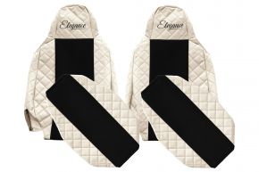 Coprisedili su misura ELEGANCE Q per SCANIA G NEXTGEN (dal 01.2017) - poggiatesta stretti - beige chiaro