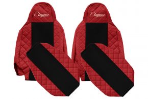 Coprisedili su misura ELEGANCE Q per SCANIA G NEXTGEN (dal 01.2017) - poggiatesta stretti - rossi