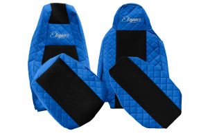Coprisedili su misura ELEGANCE Q per SCANIA L NEXTGEN (dal 01.2017) - poggiatesta conducente stretto - blu