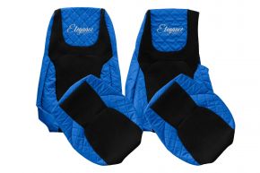 Coprisedili su misura ELEGANCE Q per DAF XF NG (dal 10.2021) - sedile passeggero senza tavolino - blu