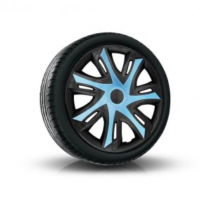 Copricerchi per AUDI 15", N-POWER BICOLOR ciano-nero  4pz