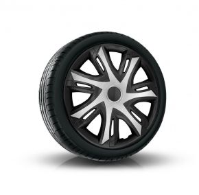 Copricerchi per AUDI 15", N-POWER BICOLOR argento-nero  4pz