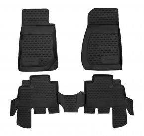 Tappeti in gomma JEEP WRANGLER 4 DOORS 2007-up, 4 pz