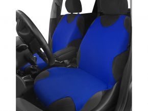 Coprisedili universali in cotone POK (sagomati), blu, anteriori + posteriori