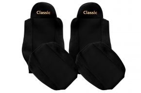 Coprisedili su misura CLASSIC per MAN TGA (01.2000-12.2010) - cintura passeggero fuori dal sedile - neri