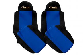 Coprisedili su misura CLASSIC per MAN TGA (01.2000-12.2010) - cinture fissate ai sedili - blu