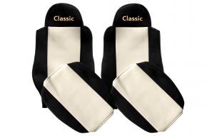 Coprisedili su misura CLASSIC per MAN TGA (01.2000-12.2010) - cinture fissate ai sedili - beige chiaro