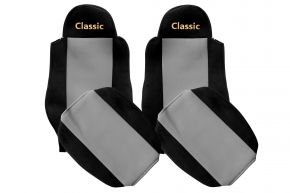Coprisedili su misura CLASSIC per MAN TGA (01.2000-12.2010) - cinture fissate ai sedili - grigi