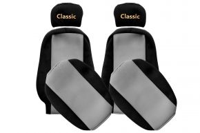 Coprisedili su misura CLASSIC per VOLVO FM (01.1998-12.2001) - poggiatesta regolabili - grigi