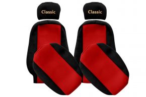 Coprisedili su misura CLASSIC per VOLVO FM (01.1998-12.2001) - poggiatesta regolabili - rossi