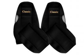 Coprisedili su misura CLASSIC per SCANIA 4 (01.1995-12.2004) - poggiatesta integrati - neri