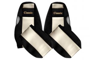 Coprisedili su misura CLASSIC per SCANIA 4 (01.1995-12.2004) - poggiatesta integrati - beige chiaro