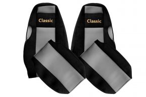 Coprisedili su misura CLASSIC per SCANIA 4 (01.1995-12.2004) - poggiatesta integrati - grigi
