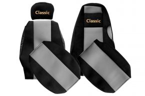 Coprisedili su misura CLASSIC per SCANIA 4 (01.1995-12.2004) - poggiatesta diversi - grigi