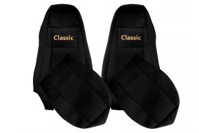 Coprisedili su misura CLASSIC per SCANIA R (01.2005-12.2016) - poggiatesta integrati - neri