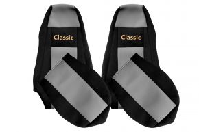 Coprisedili su misura CLASSIC per SCANIA R (01.2005-12.2016) - poggiatesta integrati - grigi