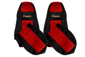 Coprisedili su misura CLASSIC per SCANIA R (01.2005-12.2016) - poggiatesta integrati - rossi