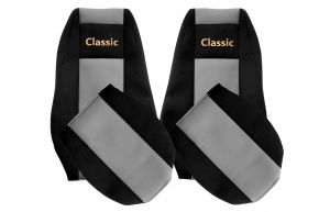 Coprisedili su misura CLASSIC per RENAULT MAGNUM MILLENIUM (01.2002-12.2007) - poggiatesta integrati - grigi