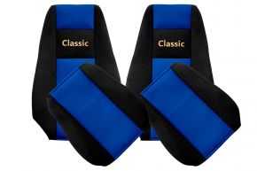 Coprisedili su misura CLASSIC per RENAULT MAGNUM NEW SIZE (01.2008-12.2013) - poggiatesta integrati - blu