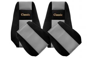 Coprisedili su misura CLASSIC per RENAULT MAGNUM NEW SIZE (01.2008-12.2013) - poggiatesta integrati - grigi