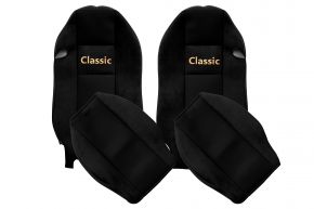 Coprisedili su misura CLASSIC per MERCEDES ACTROS MP 2 (01.2003-12.2006) - poggiatesta integrati - neri