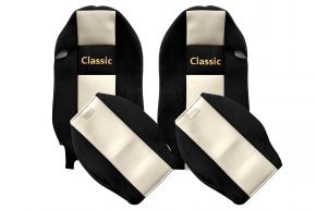 Coprisedili su misura CLASSIC per MERCEDES ACTROS MP 2 (01.2003-12.2006) - poggiatesta integrati - beige chiaro