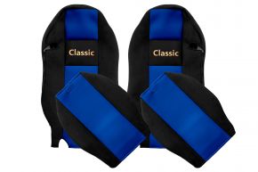 Coprisedili su misura CLASSIC per MERCEDES ACTROS MP 3 (01.2007-12.2010) - poggiatesta integrati - blu