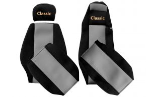 Coprisedili su misura CLASSIC per MERCEDES ACTROS MP 1 (01.1996-12.2002) - cabina MEGA SPACE - grigi
