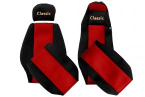 Coprisedili su misura CLASSIC per MERCEDES ACTROS MP 1 (01.1996-12.2002) - cabina MEGA SPACE - rossi