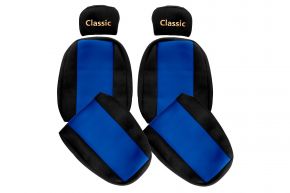 Coprisedili su misura CLASSIC per MAN L2000 (01.1994-12.2005) - cintura passeggero fuori dal sedile - blu
