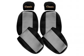 Coprisedili su misura CLASSIC per MAN L2000 (01.1994-12.2005) - cintura passeggero fuori dal sedile - grigi