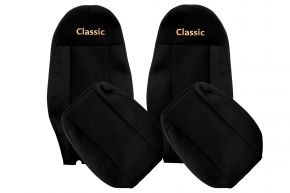 Coprisedili su misura CLASSIC per VOLVO FH 3 (01.2009-12.2012) - poggiatesta integrati - neri