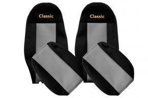 Coprisedili su misura CLASSIC per VOLVO FH 3 (01.2009-12.2012) - poggiatesta integrati - grigi